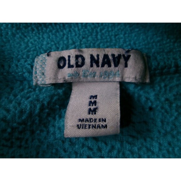 Old Navy Fleece Jacket Womens M Teal Full Zip Pockets Cozy Long Sleeve Casual - Picture 8 of 12
